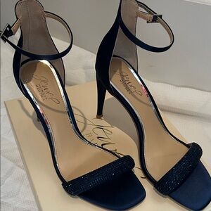 Jewel Badgley Mischka Midnight Blue Heels